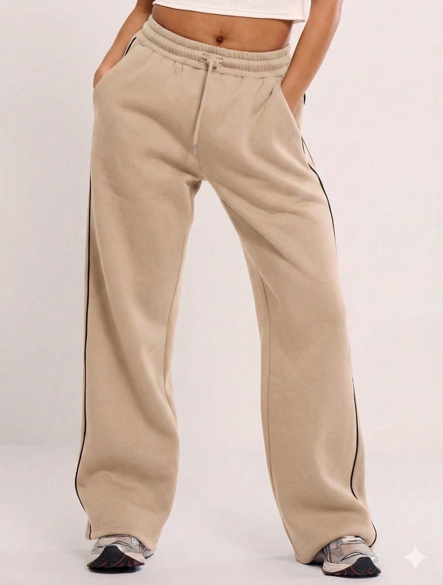 Striped Wide Leg Joggers