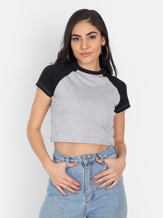 Colorblock Raglan Half Sleeve Tshirt