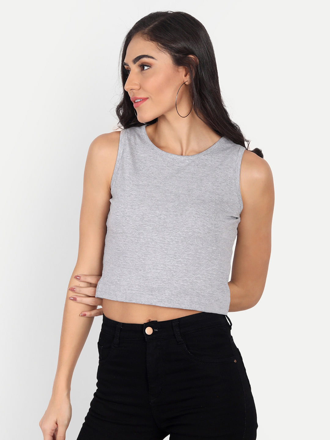 Crop Sleveless T-Shirt