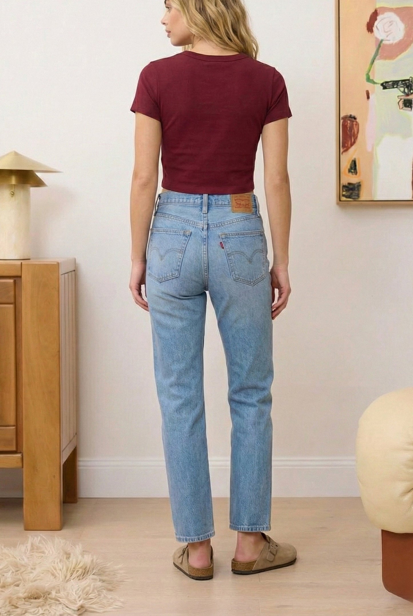 Maroon Crop T-Shirt