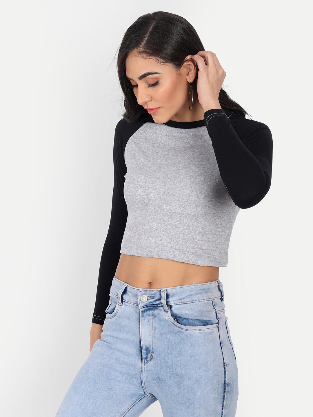 Colorblock Raglan Full Sleeve Tshirt