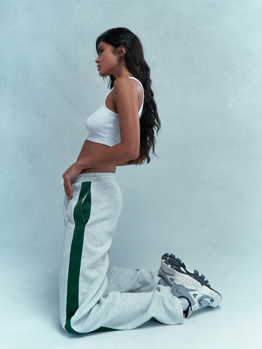 Striped Wide Leg Joggers