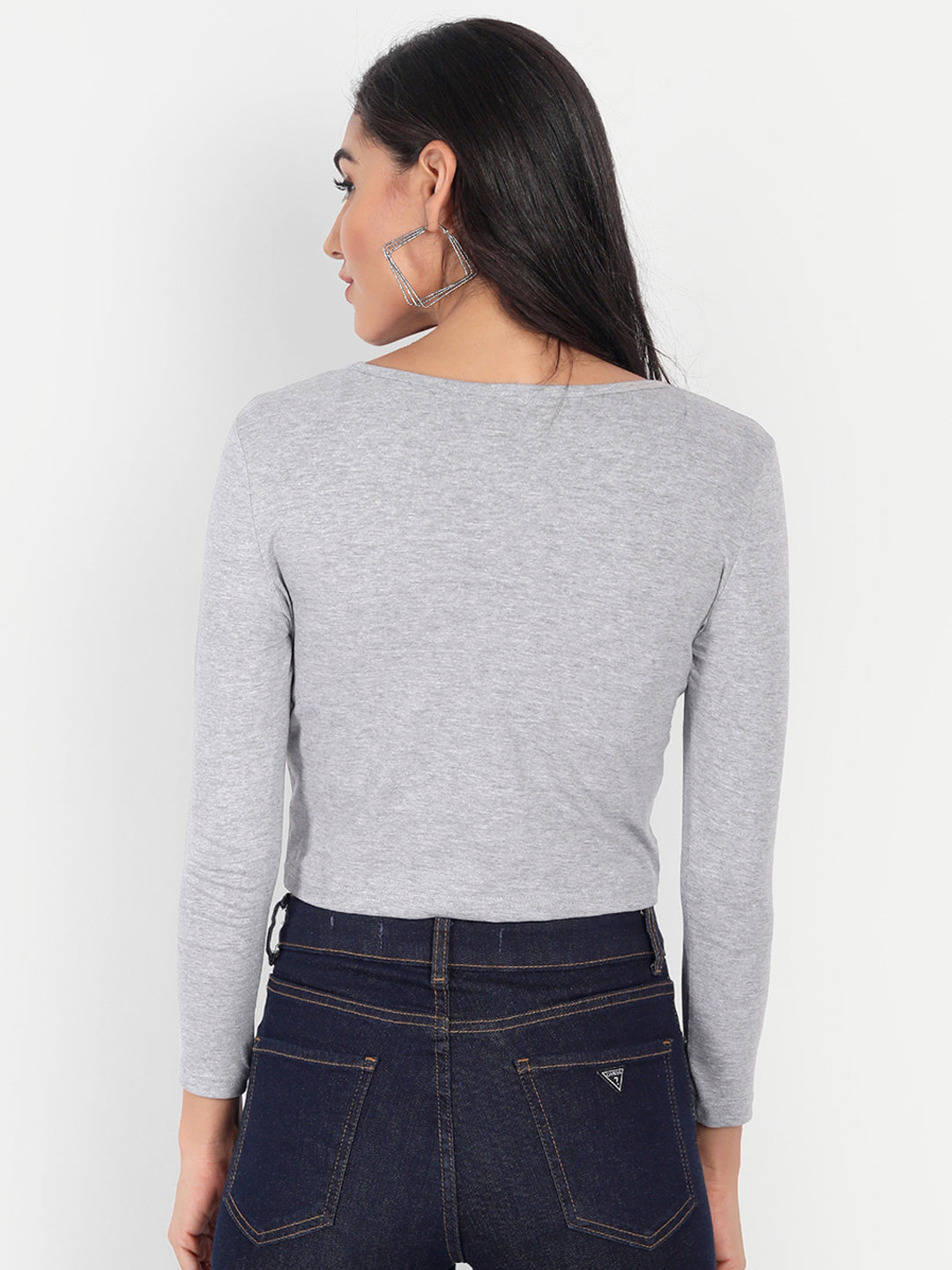 V Neck Crop T-Shirt