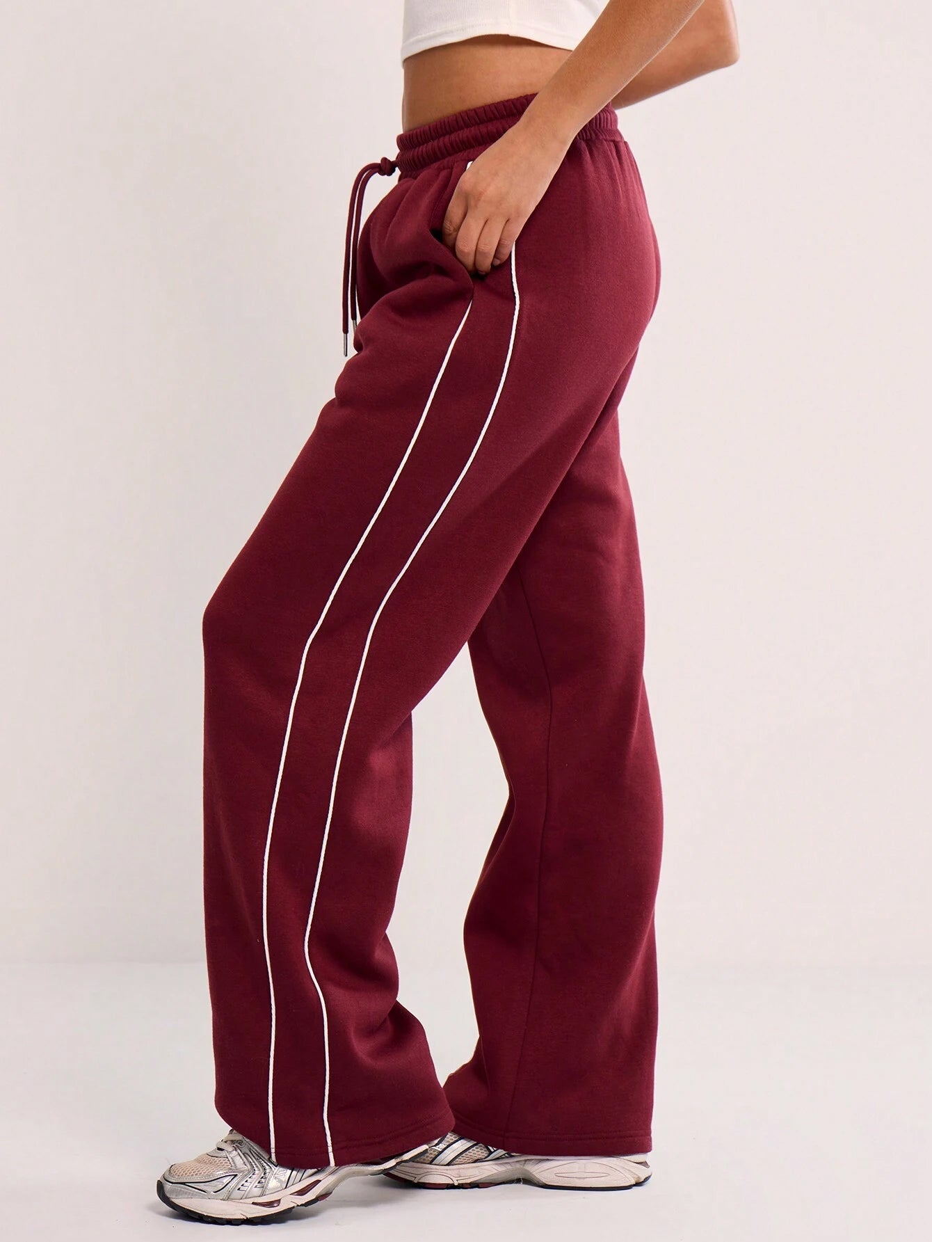 Striped Wide Leg Joggers