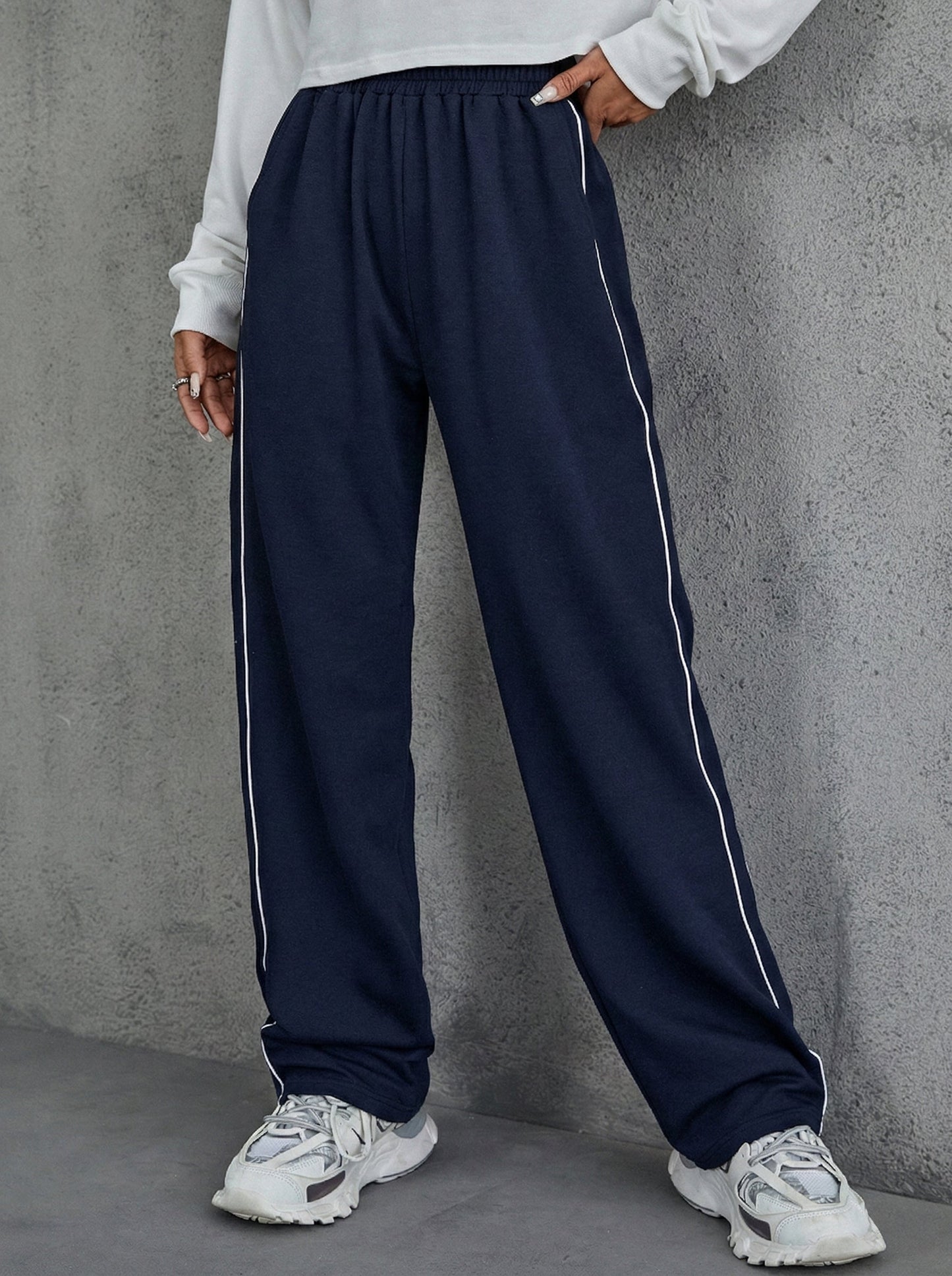 Striped Wide Leg Joggers