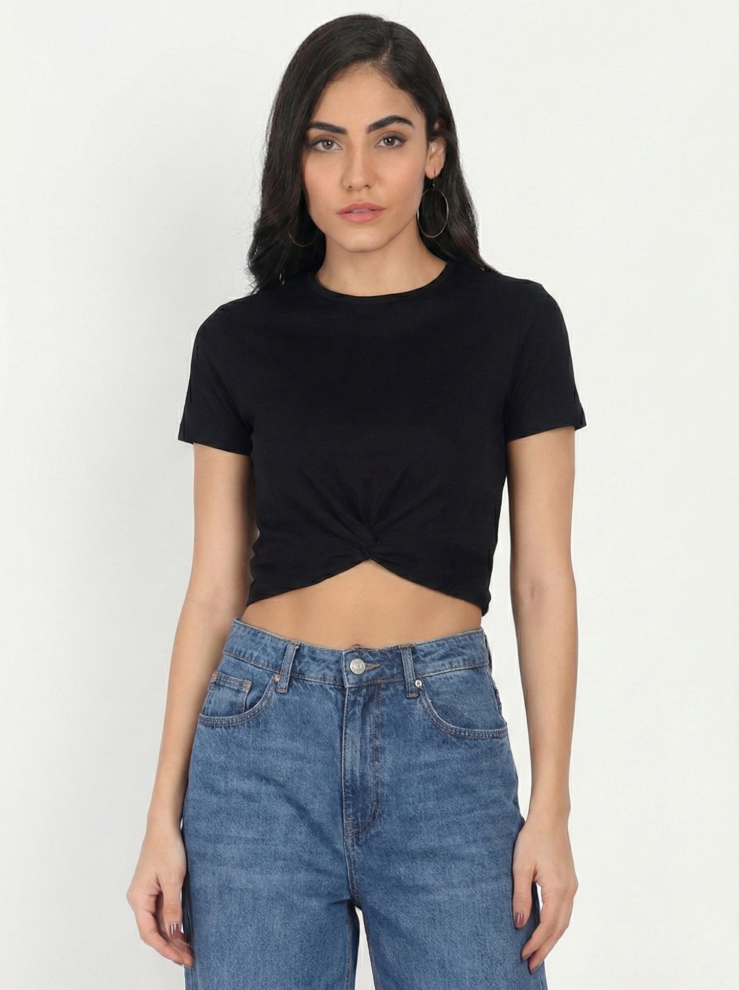 Front Twist Crop T-Shirt