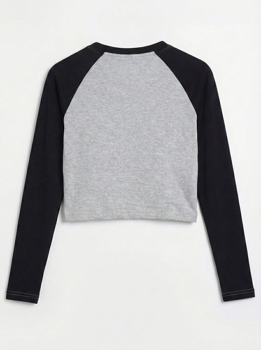 Colorblock Raglan Full Sleeve Tshirt