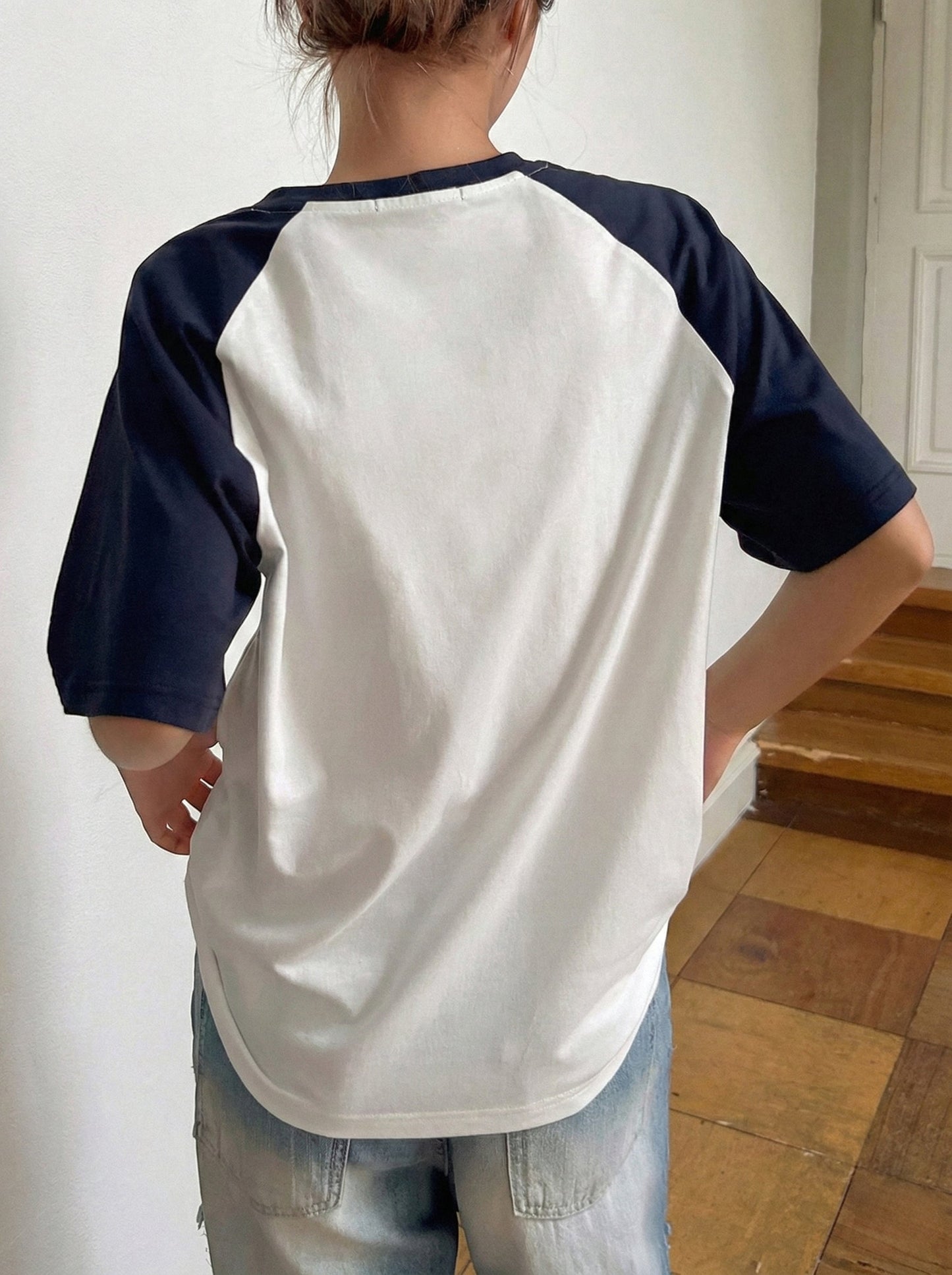 Raglan Printed Oversized T-Shirt