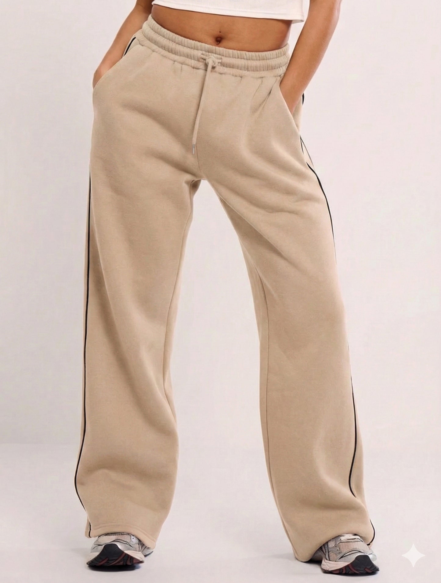 Striped Wide Leg Joggers