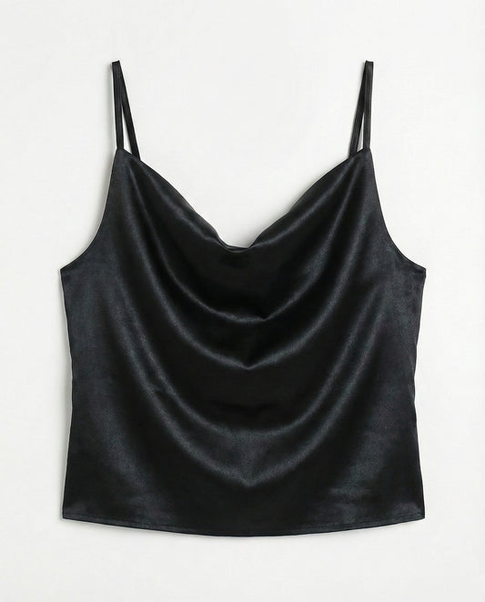 Satin sleveless tops