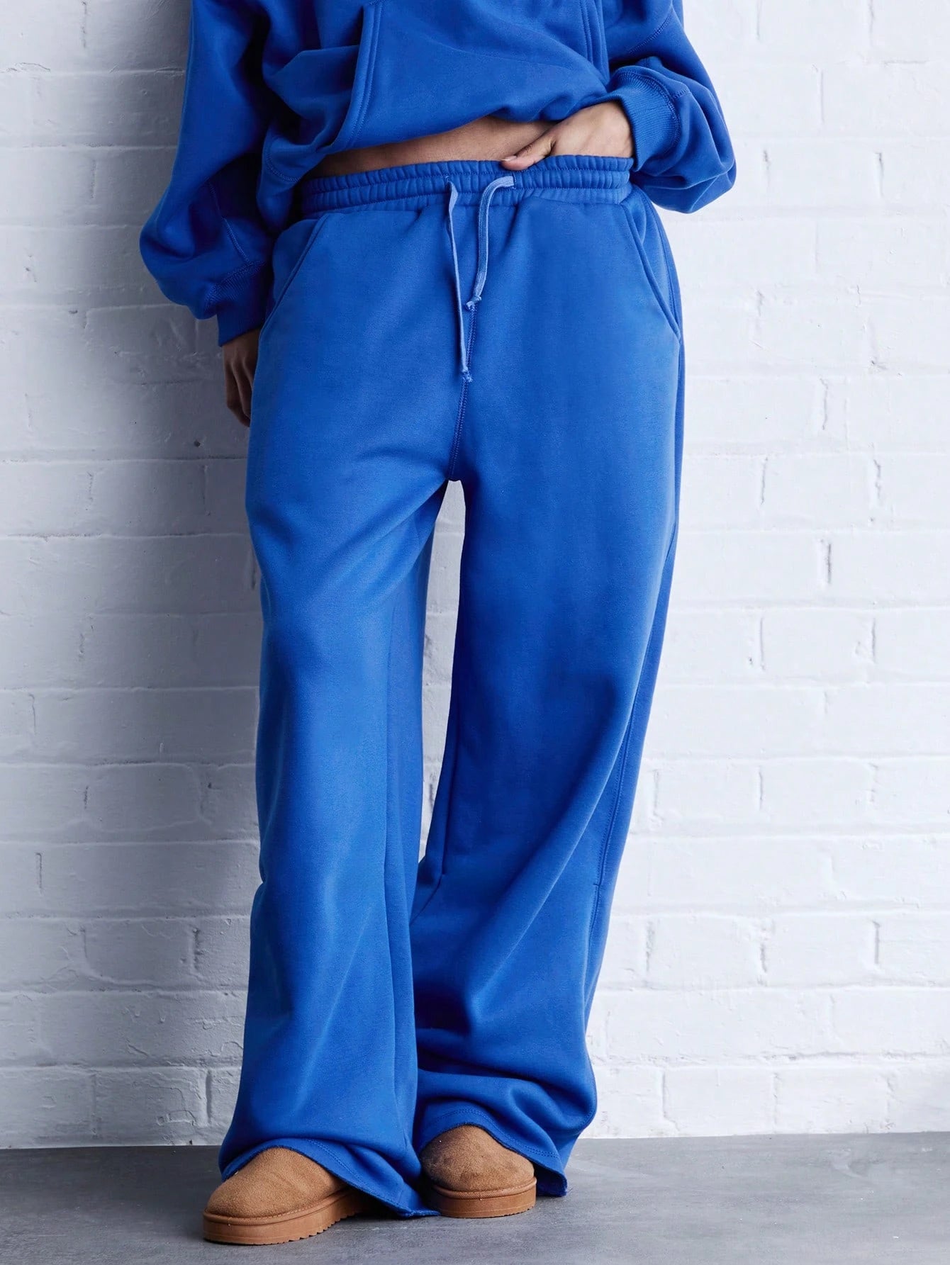 Solid Wide Leg Joggers