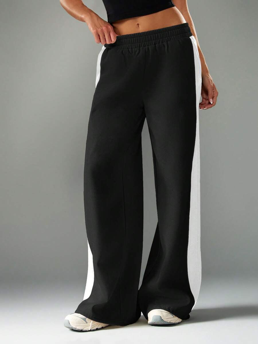 Striped Wide Leg Joggers