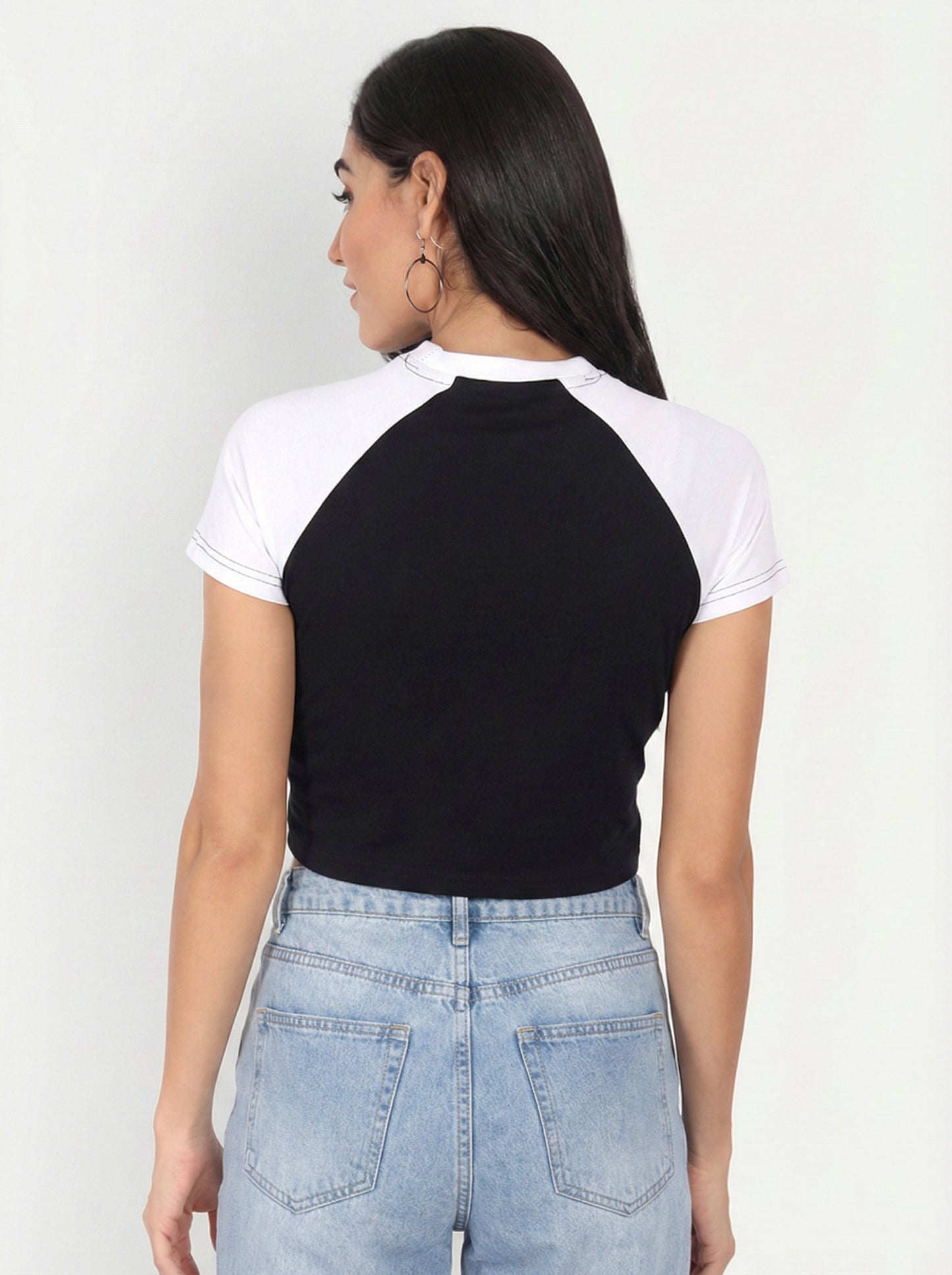 Colorbloack Raglan Half Sleeve T-Shirt