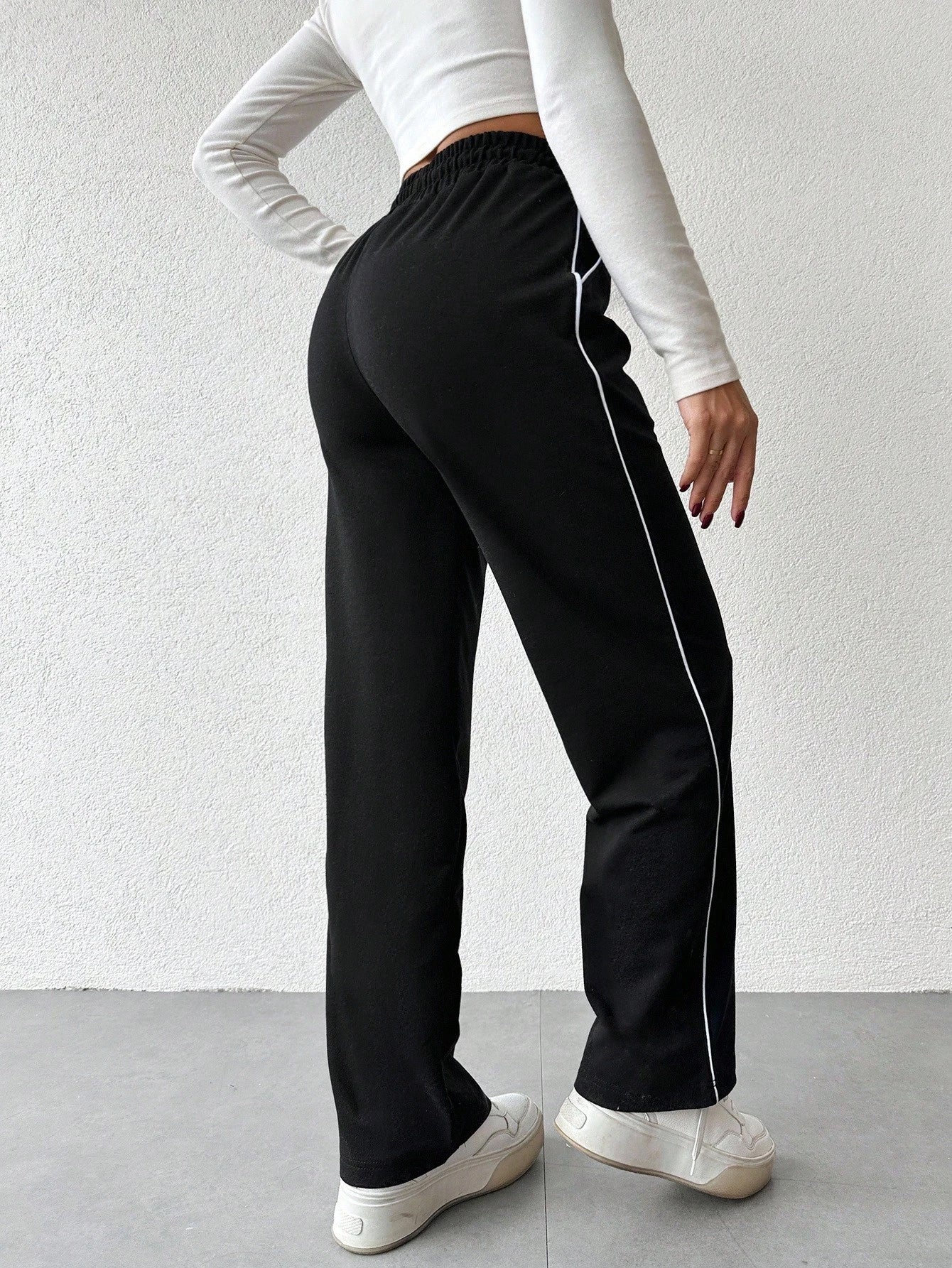 Striped Wide Leg Joggers
