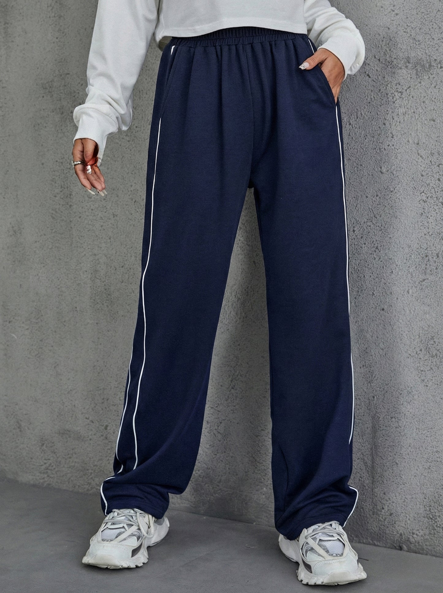 Striped Wide Leg Joggers