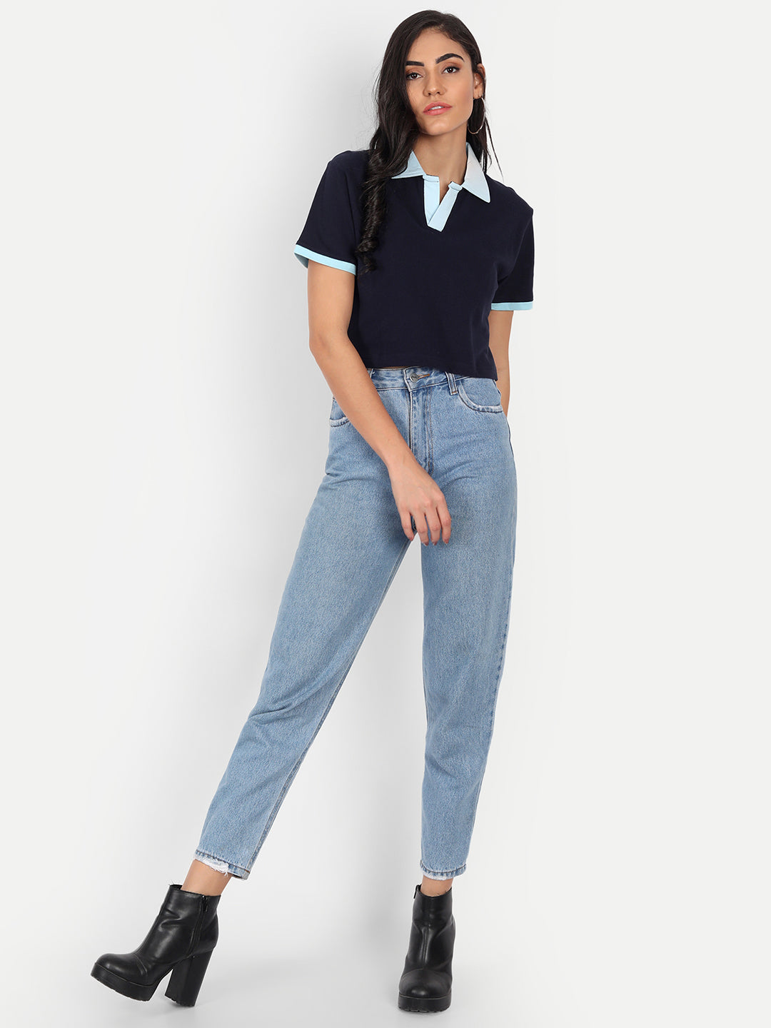 Crop Collar T-Shirt
