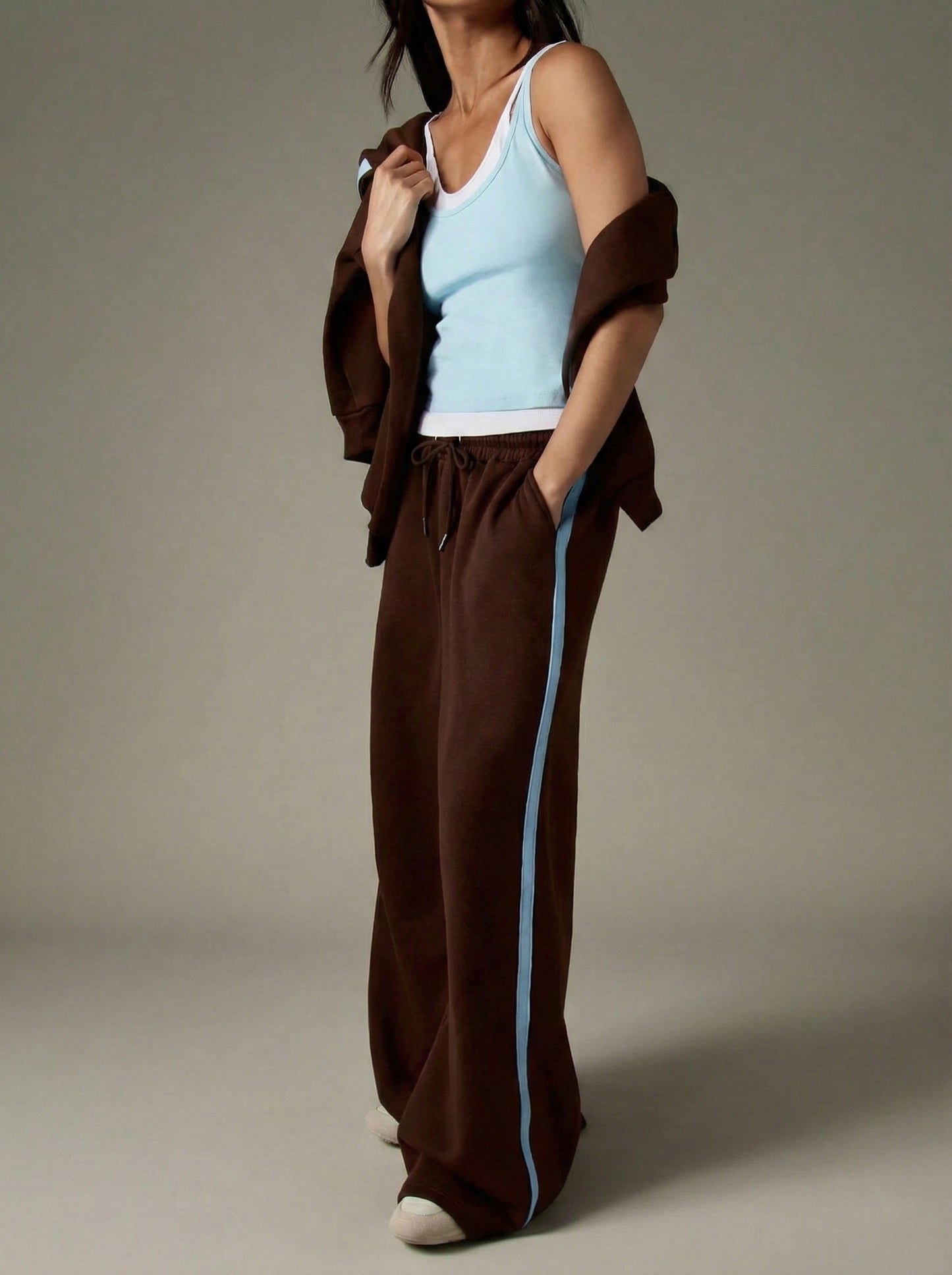 Striped Wide Leg Joggers