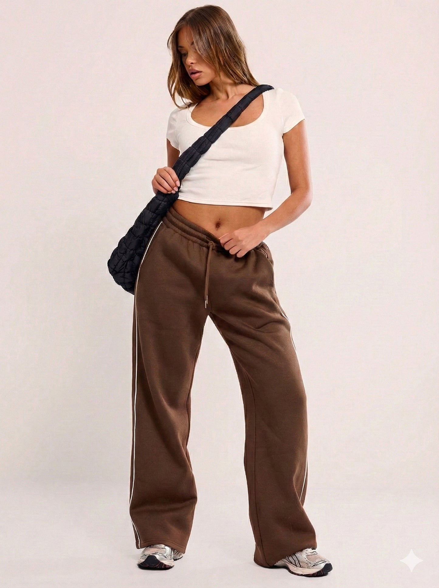 Striped Wide Leg Joggers