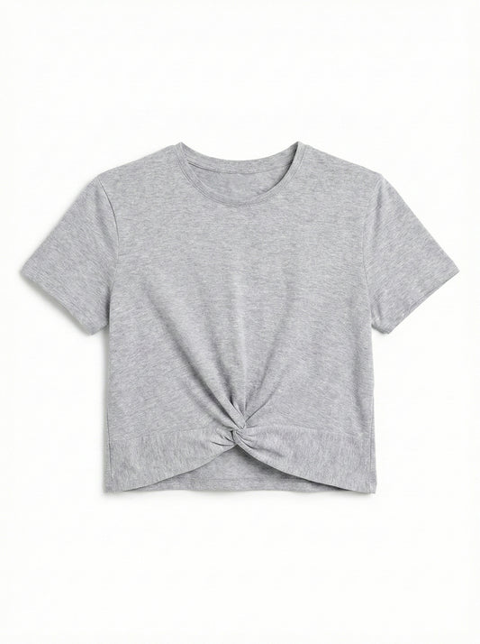 Front Twist Crop T-Shirt
