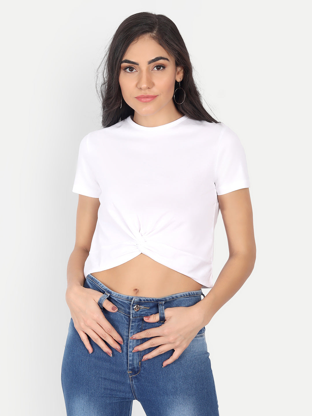 Front Twist Crop T-Shirt