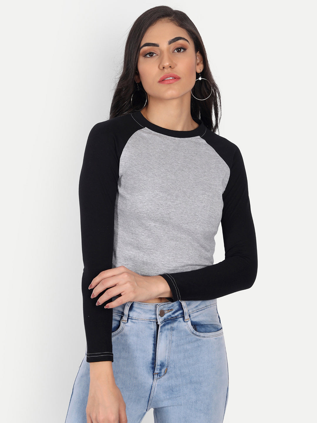 Colorblock Raglan Full Sleeve Tshirt