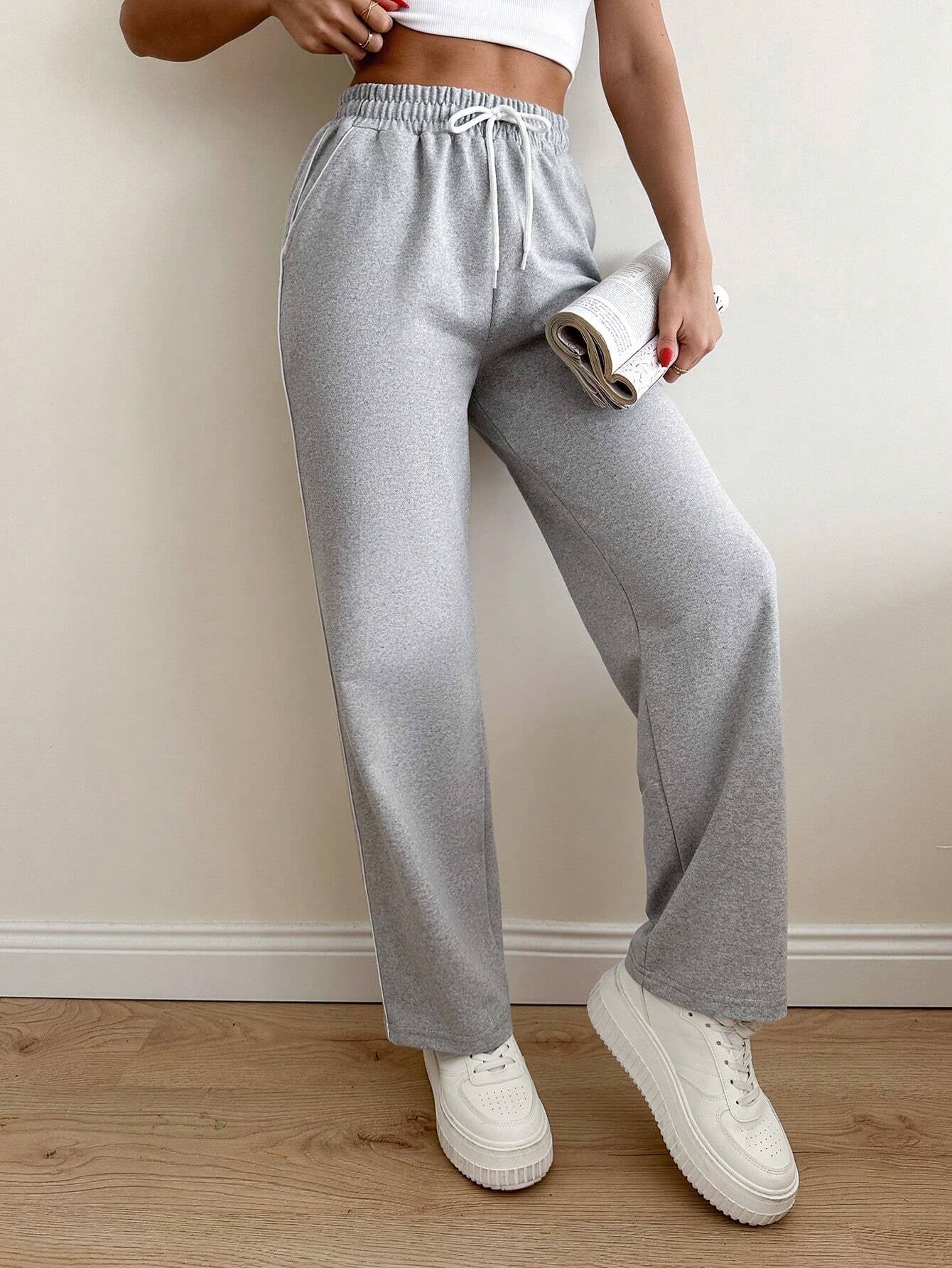 Striped Wide Leg Joggers