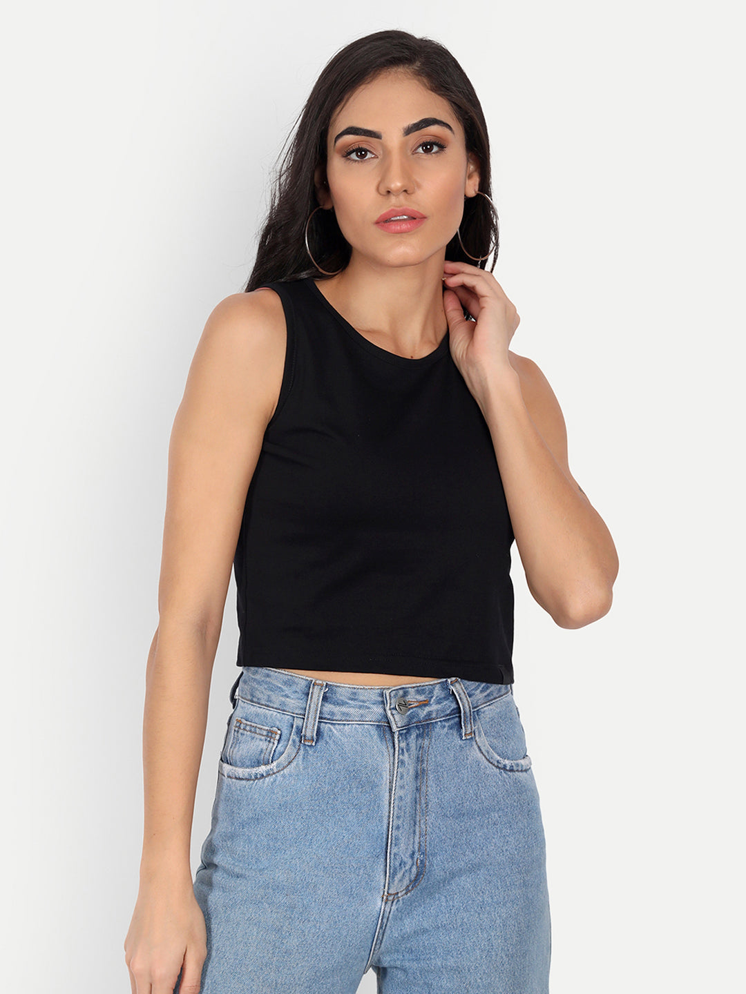 Crop Sleveless T-Shirt