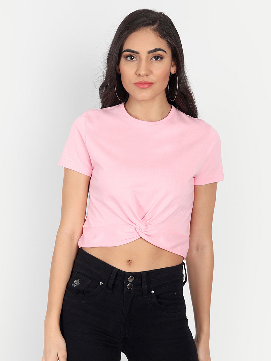 Front Twist Crop T-Shirt