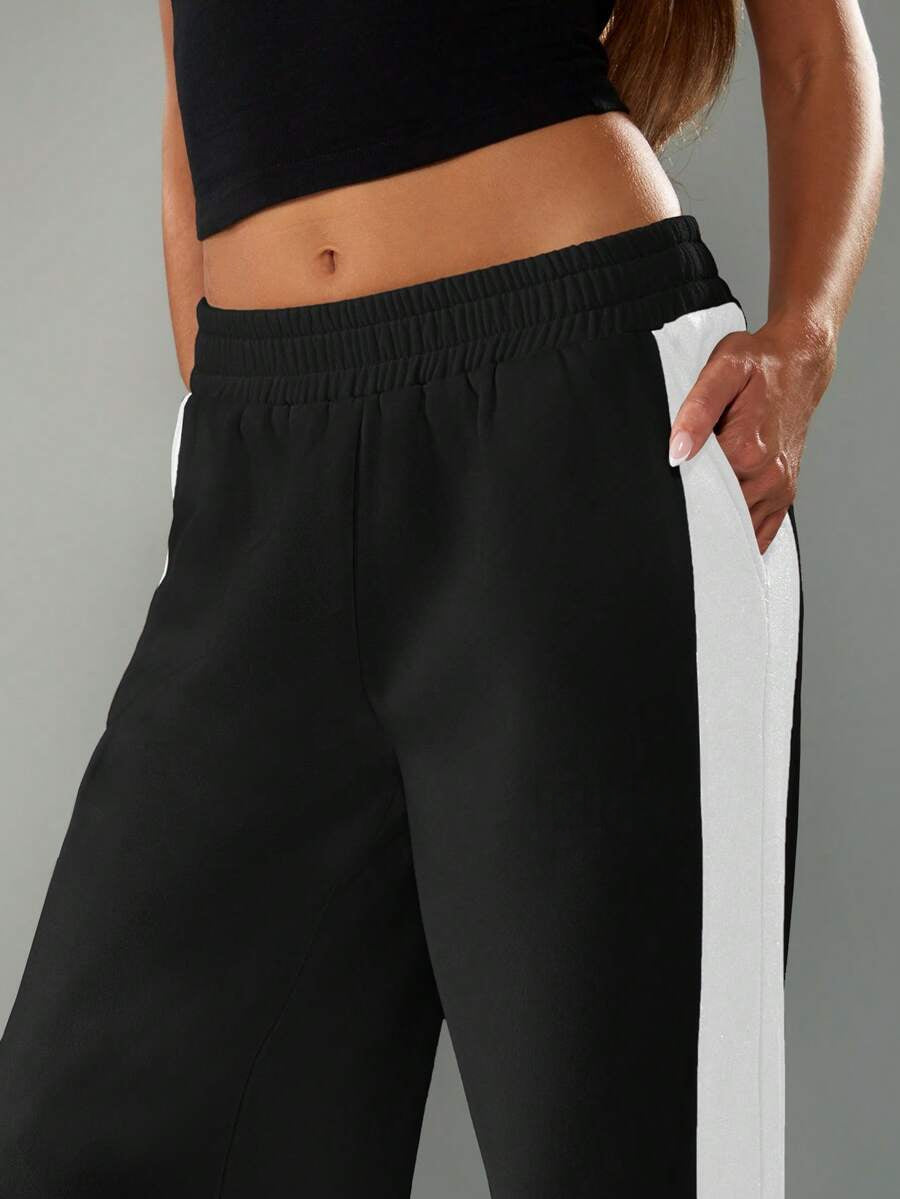 Striped Wide Leg Joggers