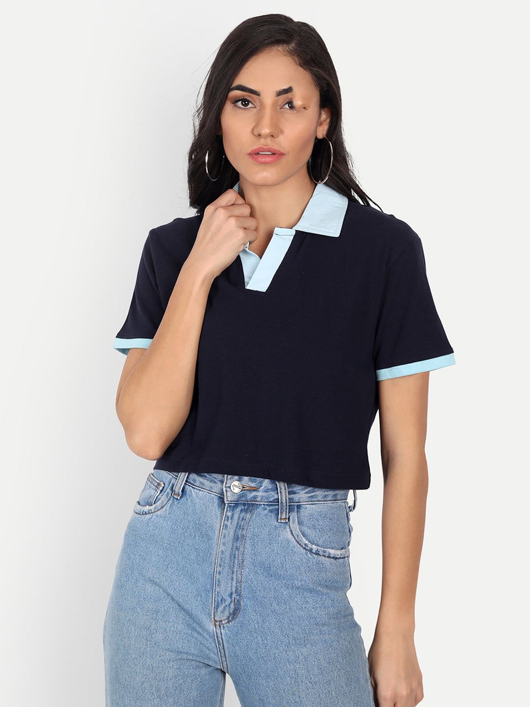 Crop Collar T-Shirt