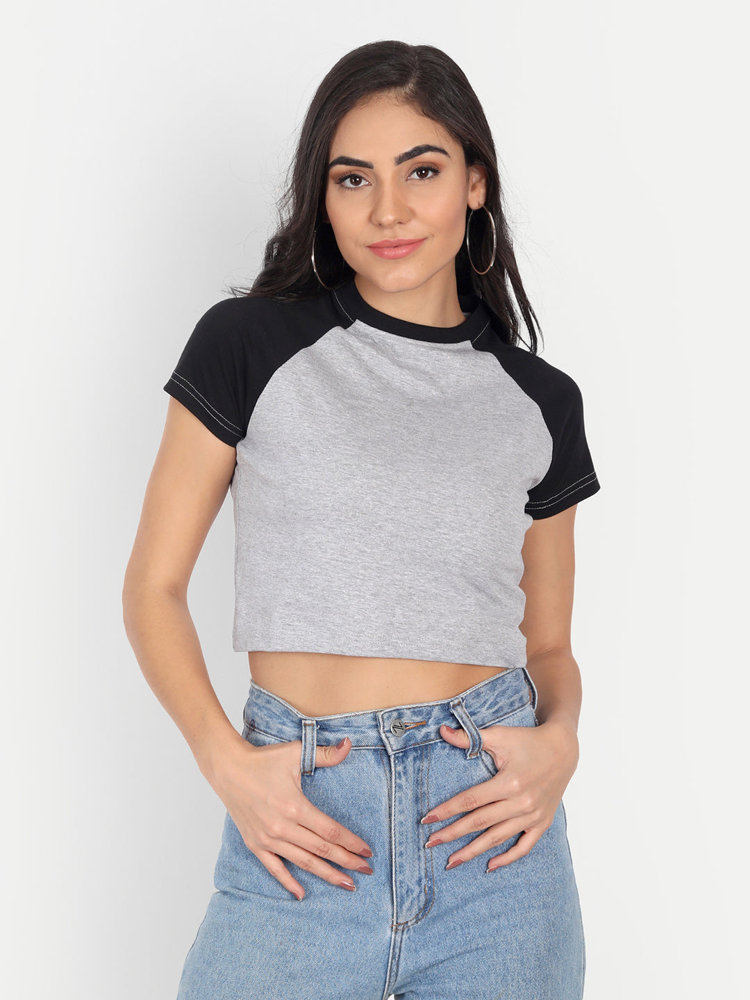 Colorblock Raglan Half Sleeve Tshirt