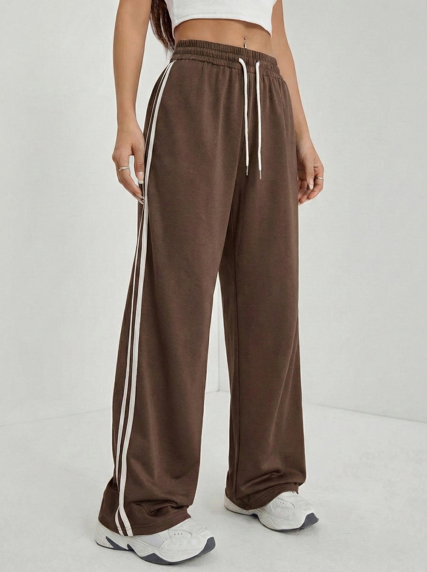 Striped Wide Leg Joggers