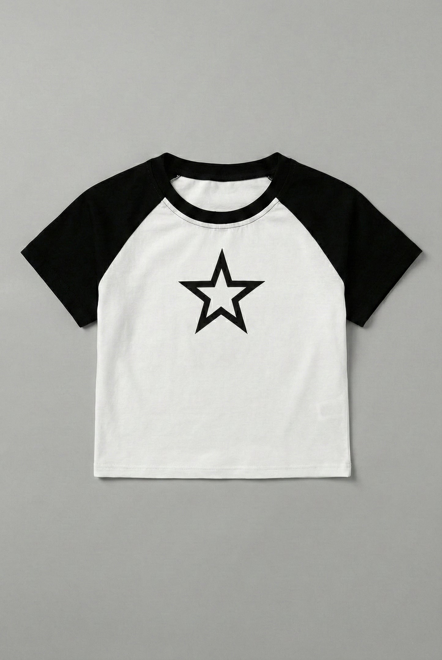 Printed  Raglan Colorblock T-Shirt
