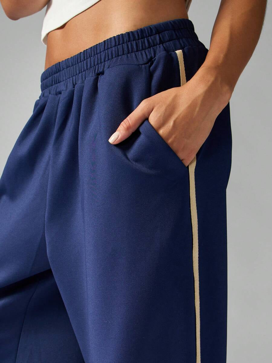 Striped Wide Leg Joggers