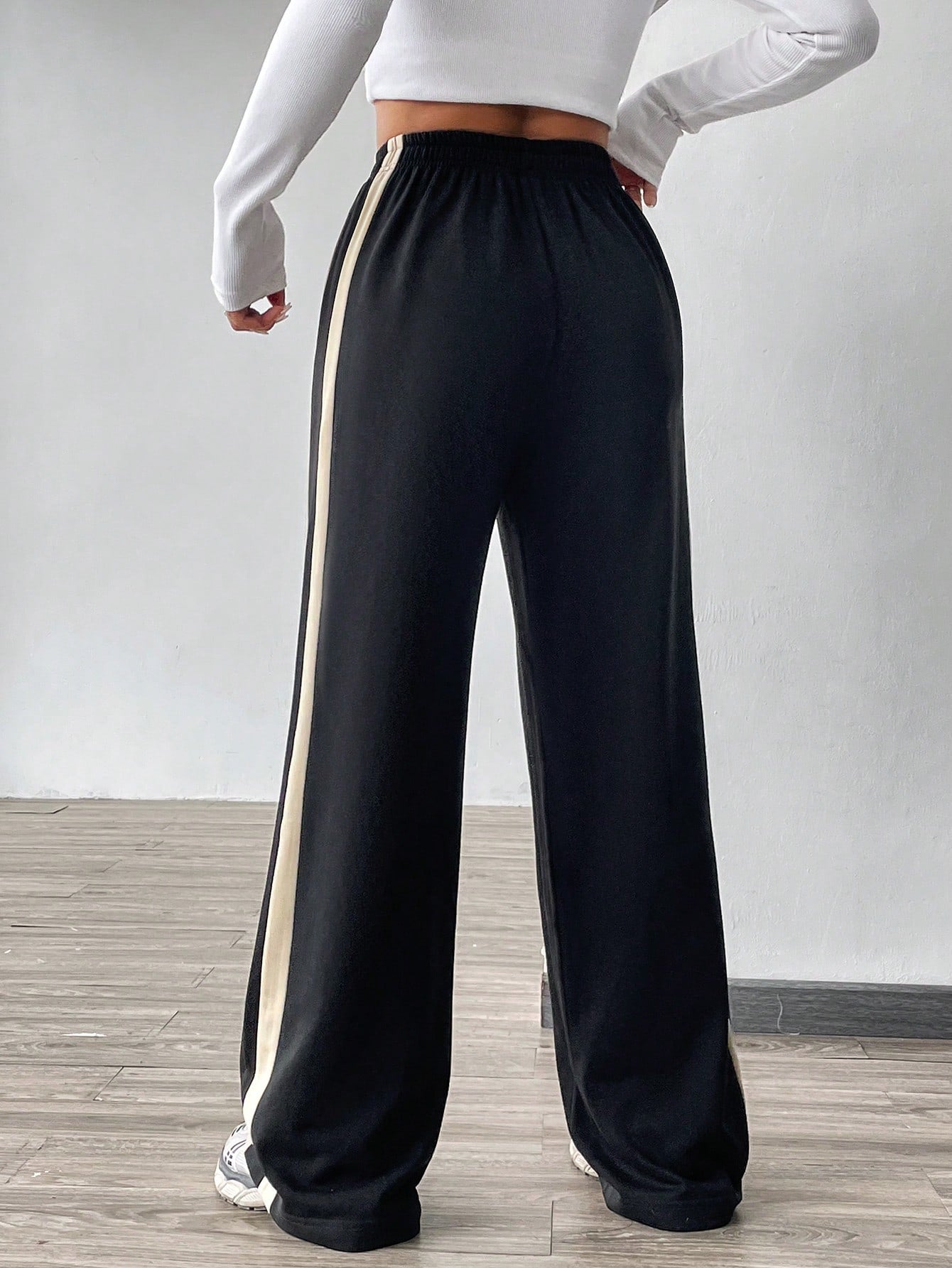 Striped Wide Leg Joggers