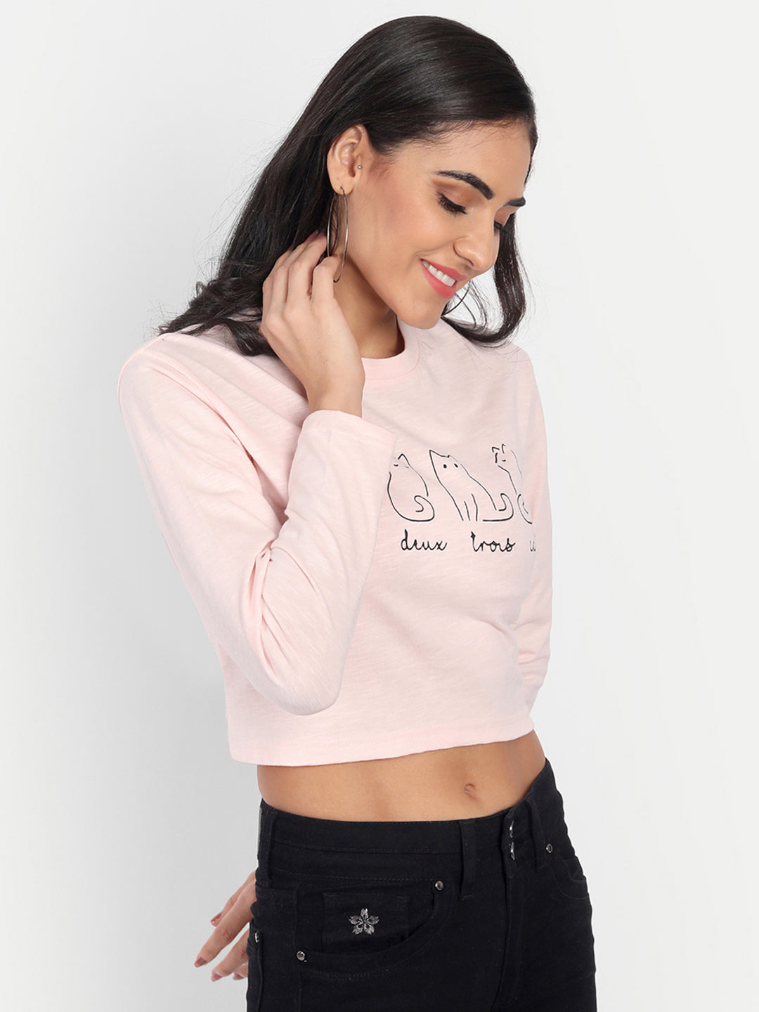 Crop Printed T-Shirt