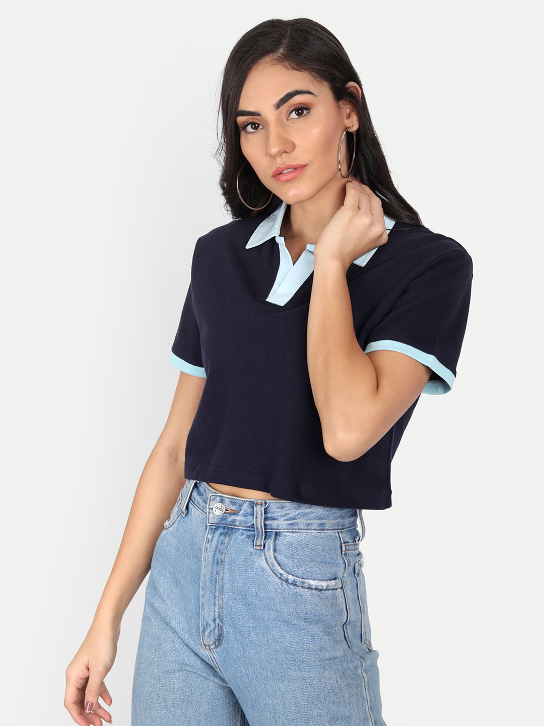 Crop Collar T-Shirt