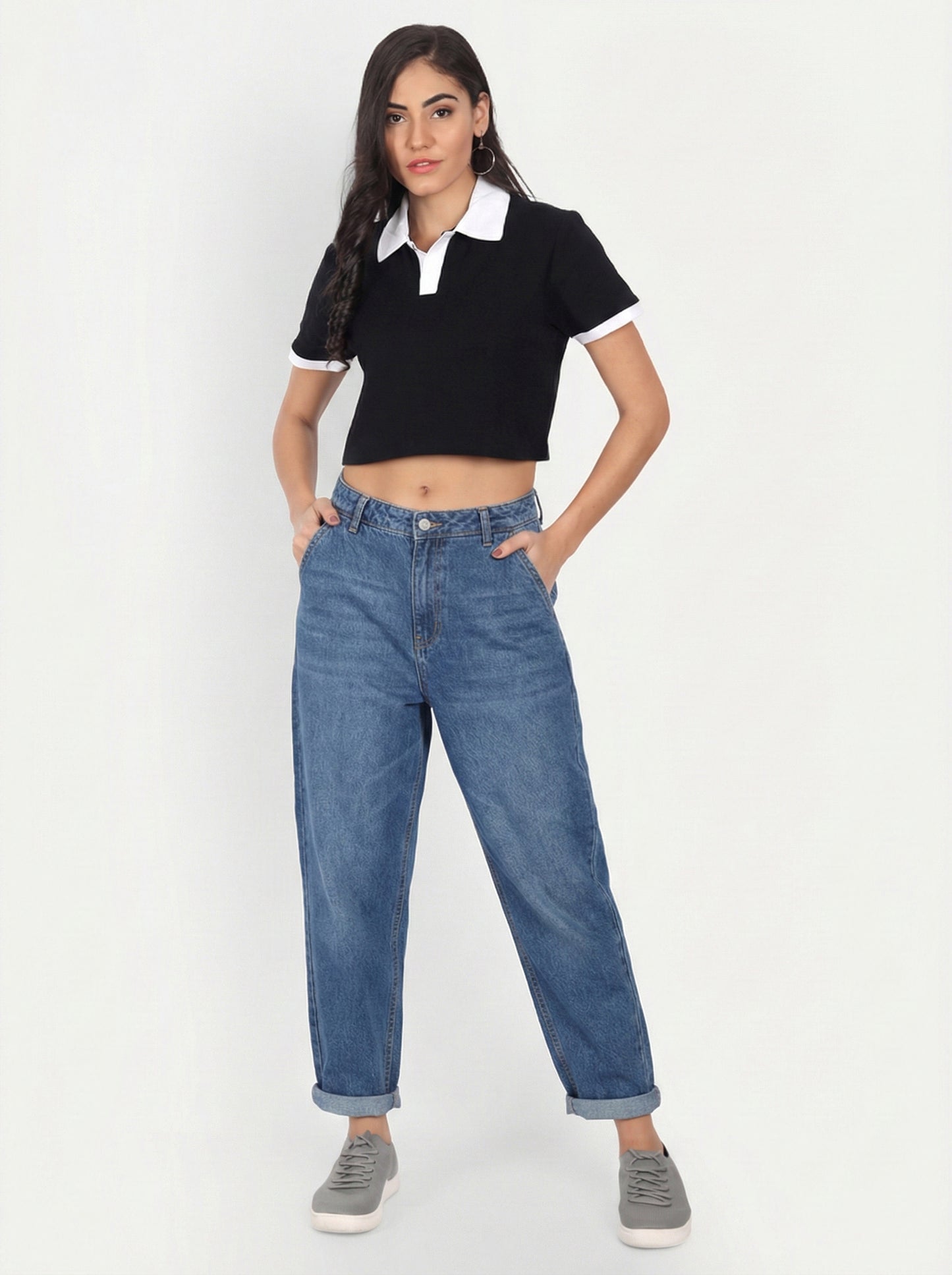 Crop Collar T-Shirt