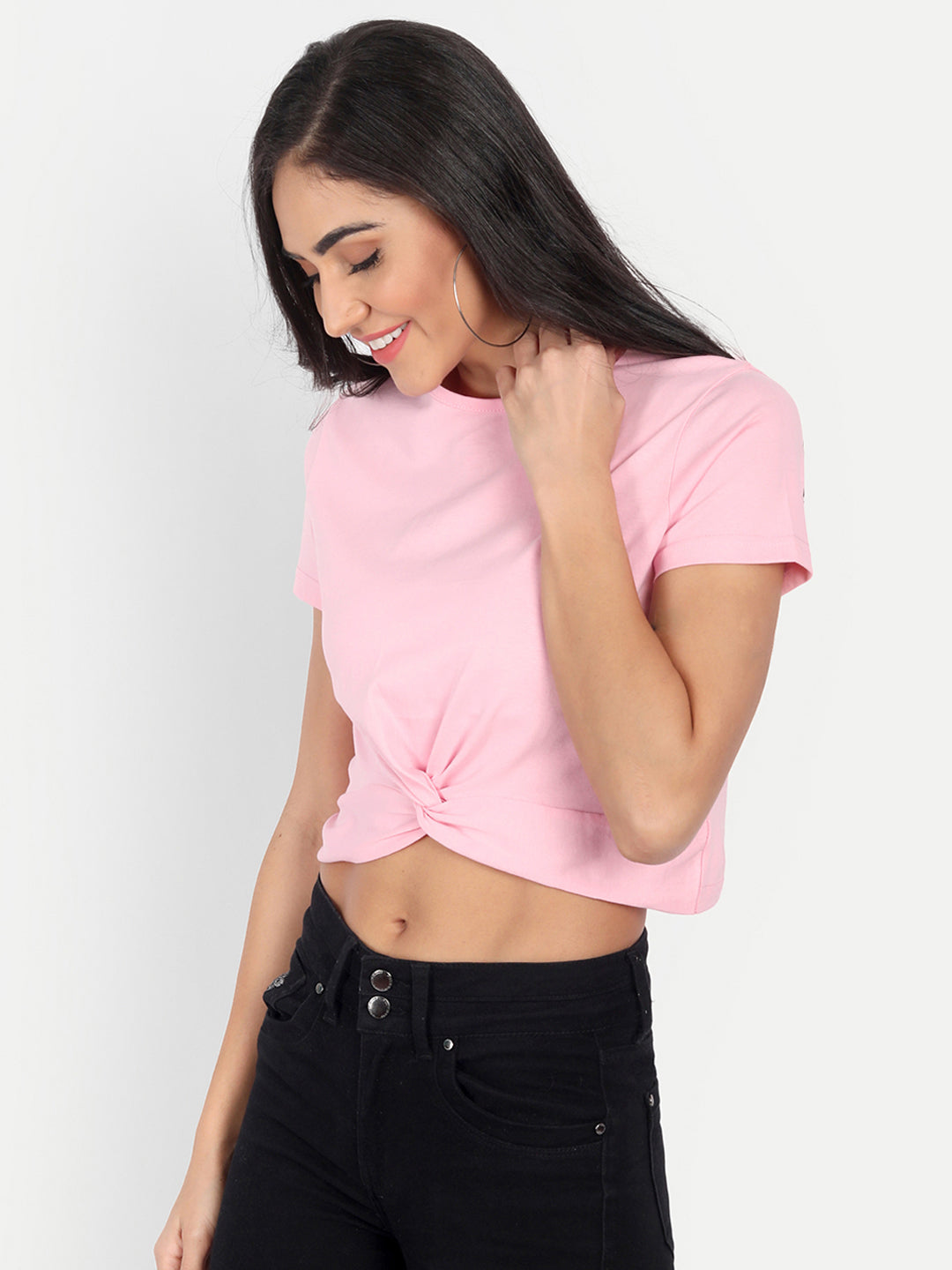 Front Twist Crop T-Shirt