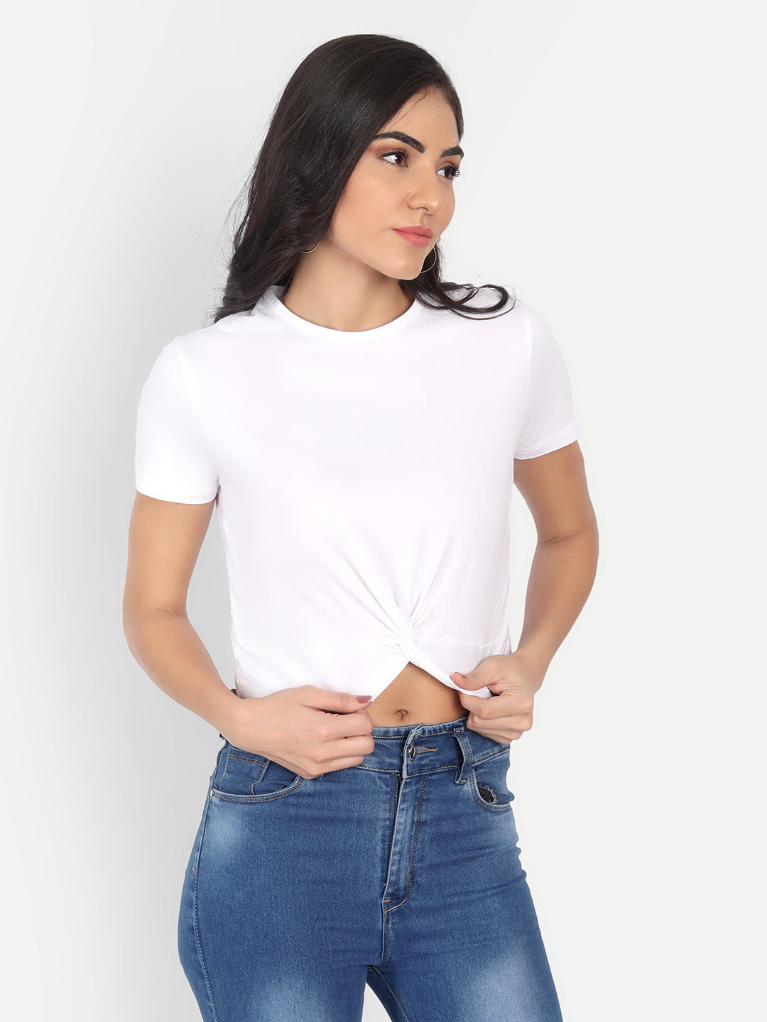 Front Twist Crop T-Shirt