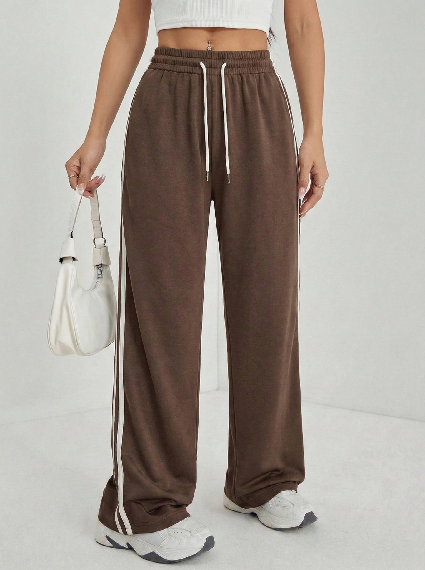 Striped Wide Leg Joggers