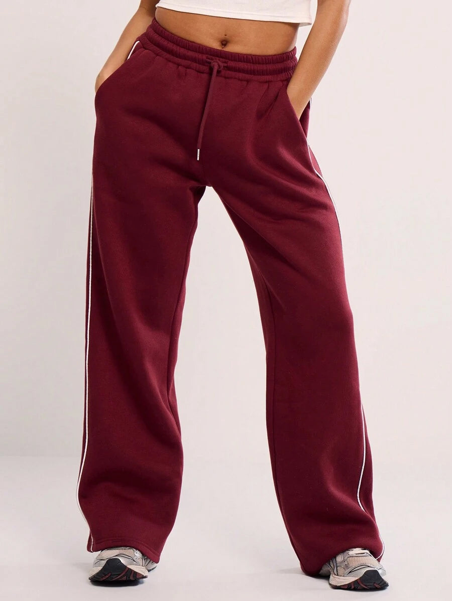 Striped Wide Leg Joggers