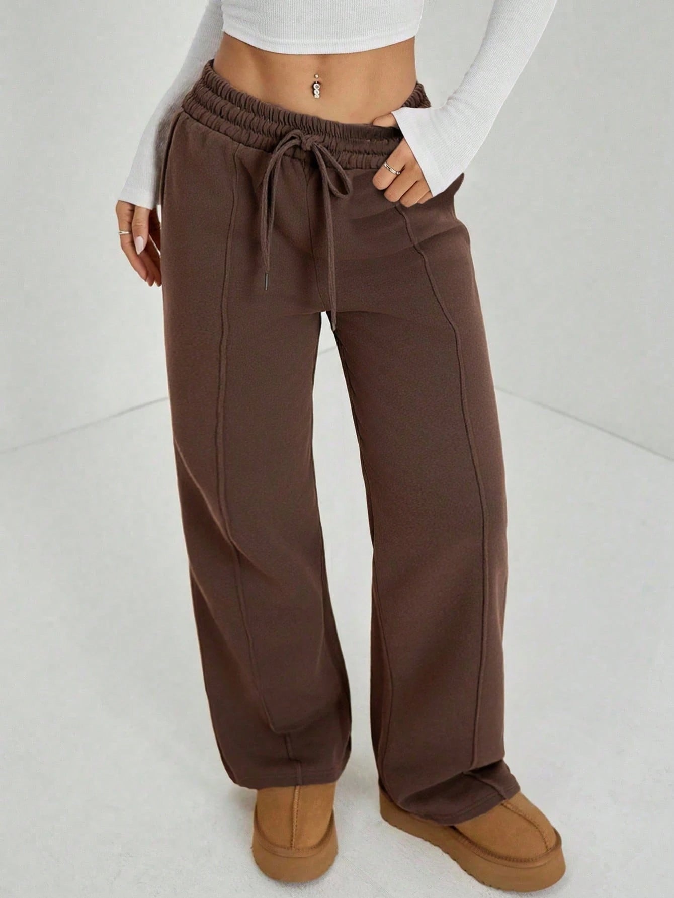 Center Pleated Joggers
