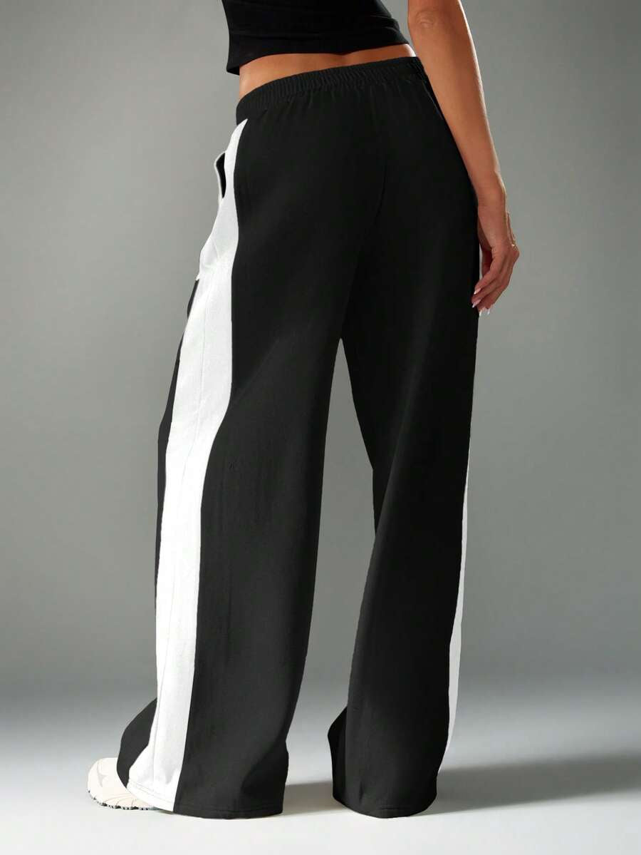 Striped Wide Leg Joggers