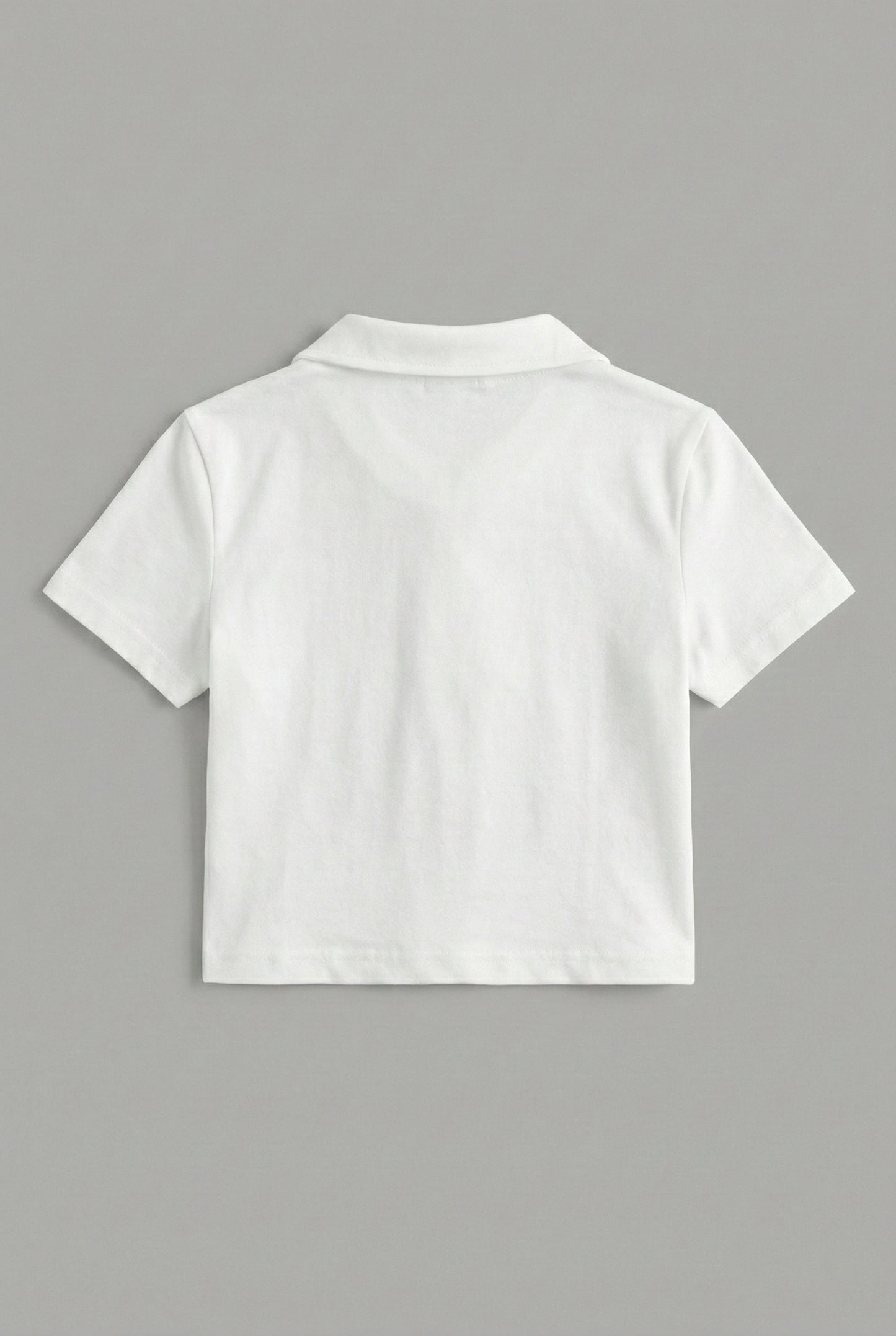 Collar V Placket T-Shirt