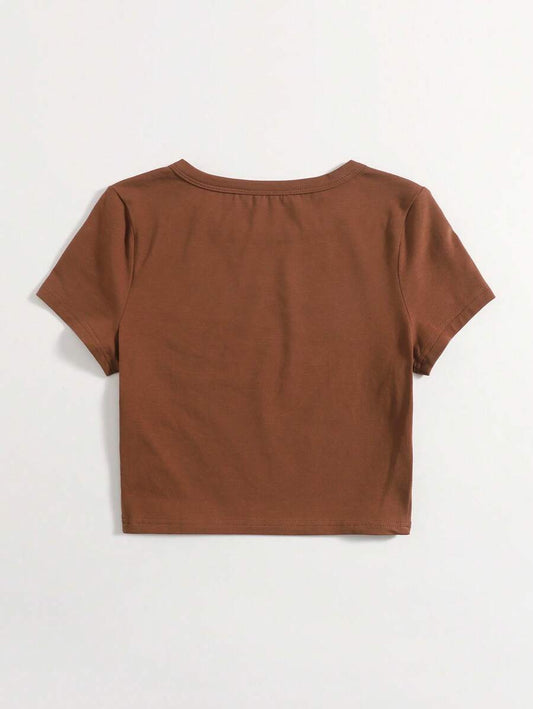 Rust Crop T-Shirt
