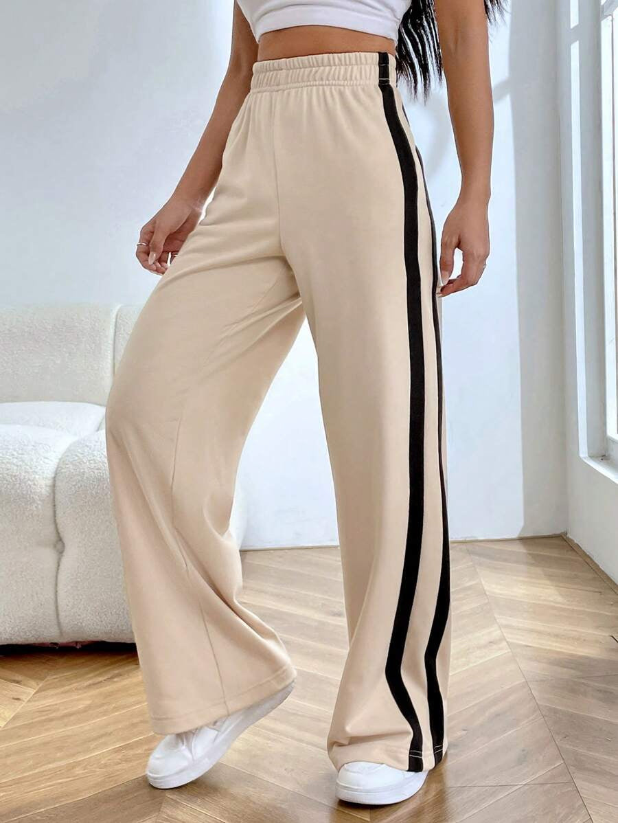 Striped Wide Leg Joggers