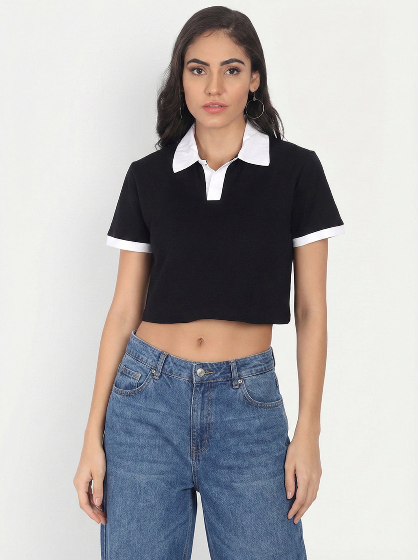 Crop Collar T-Shirt