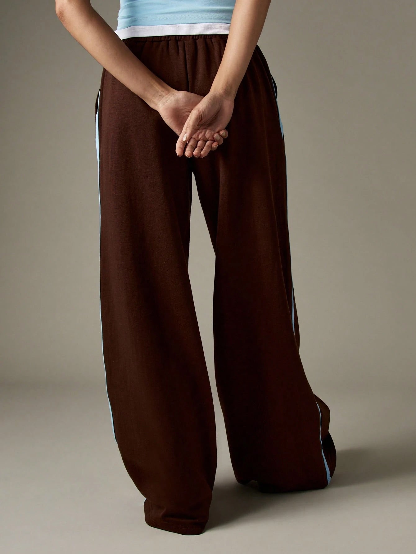 Striped Wide Leg Joggers