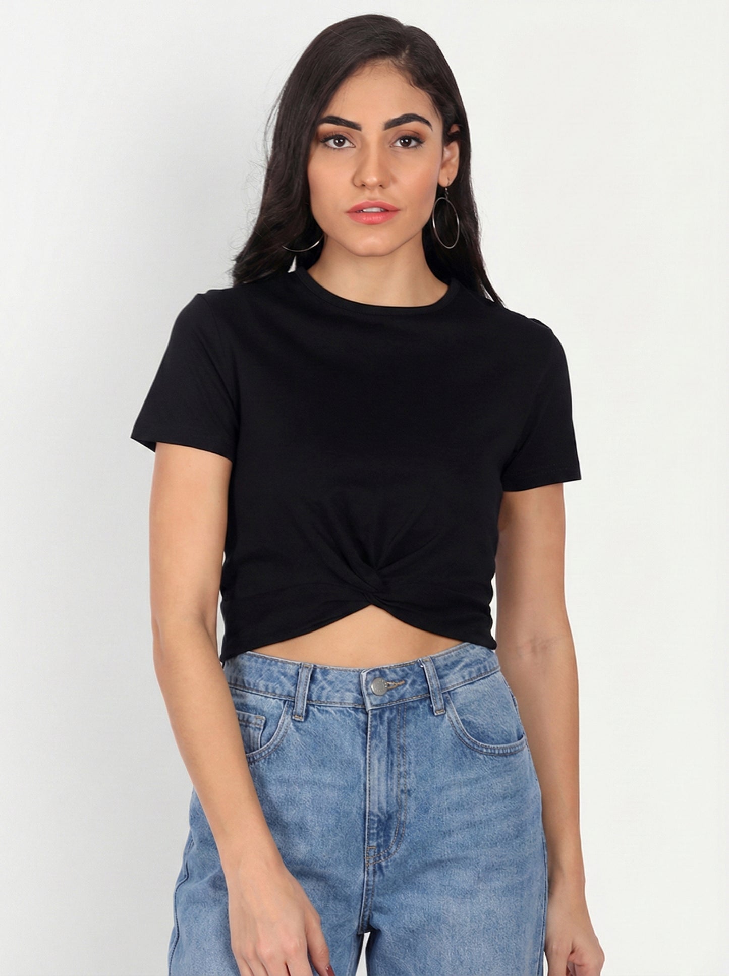 Front Twist Crop T-Shirt